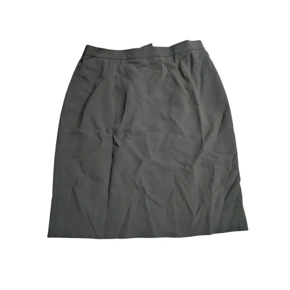 Jones New York Skirt Black Pencil Career Office Women's Size 12 Petite